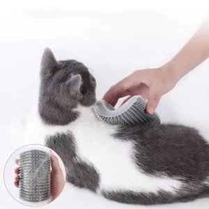 Corner Scratcher with Grooming Brush