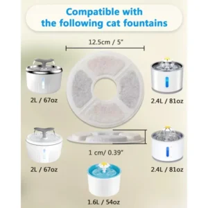 Universal Fountain Replacement Filters (6-Pack)