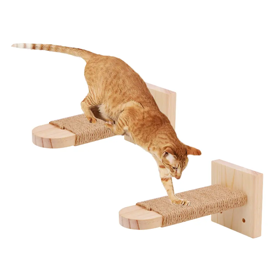 Wall-Mounted Cat Shelves (Set of 2)